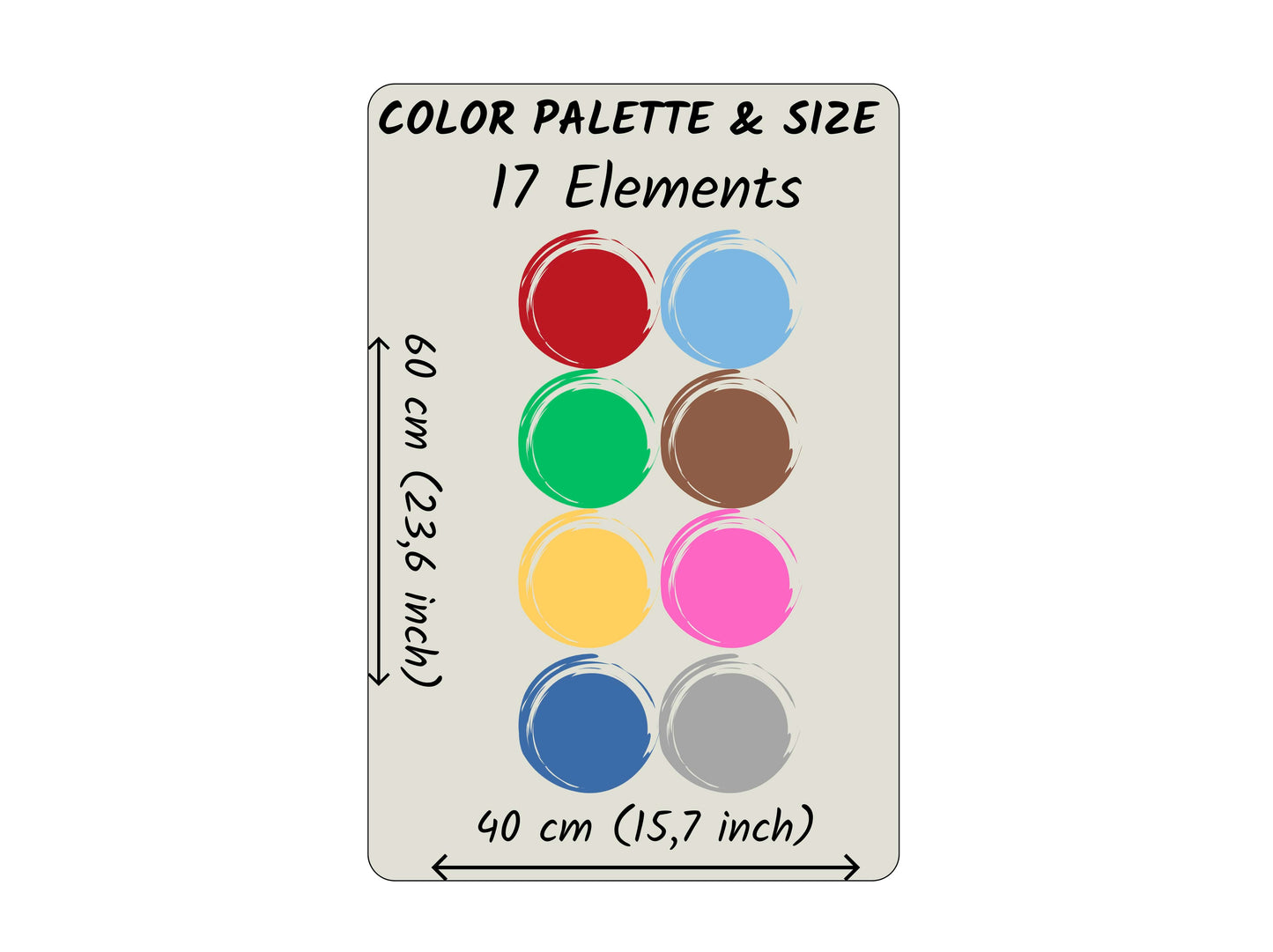Colourful busy board for toddler
