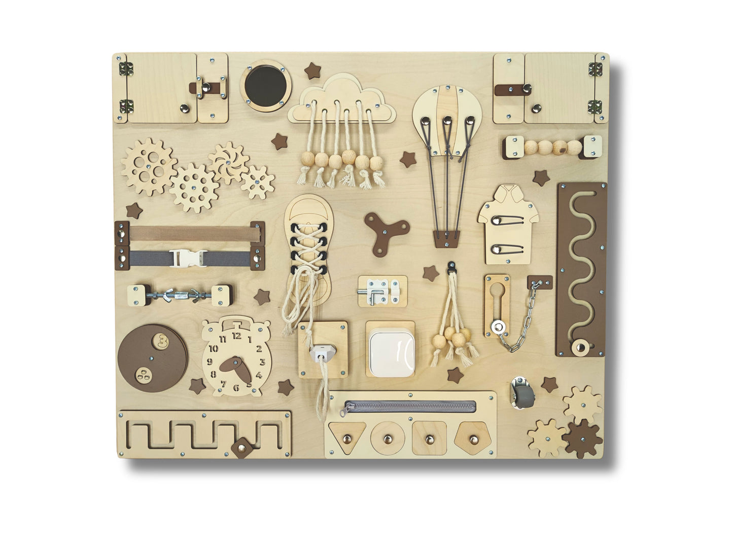 Handmade busy board for toddlers