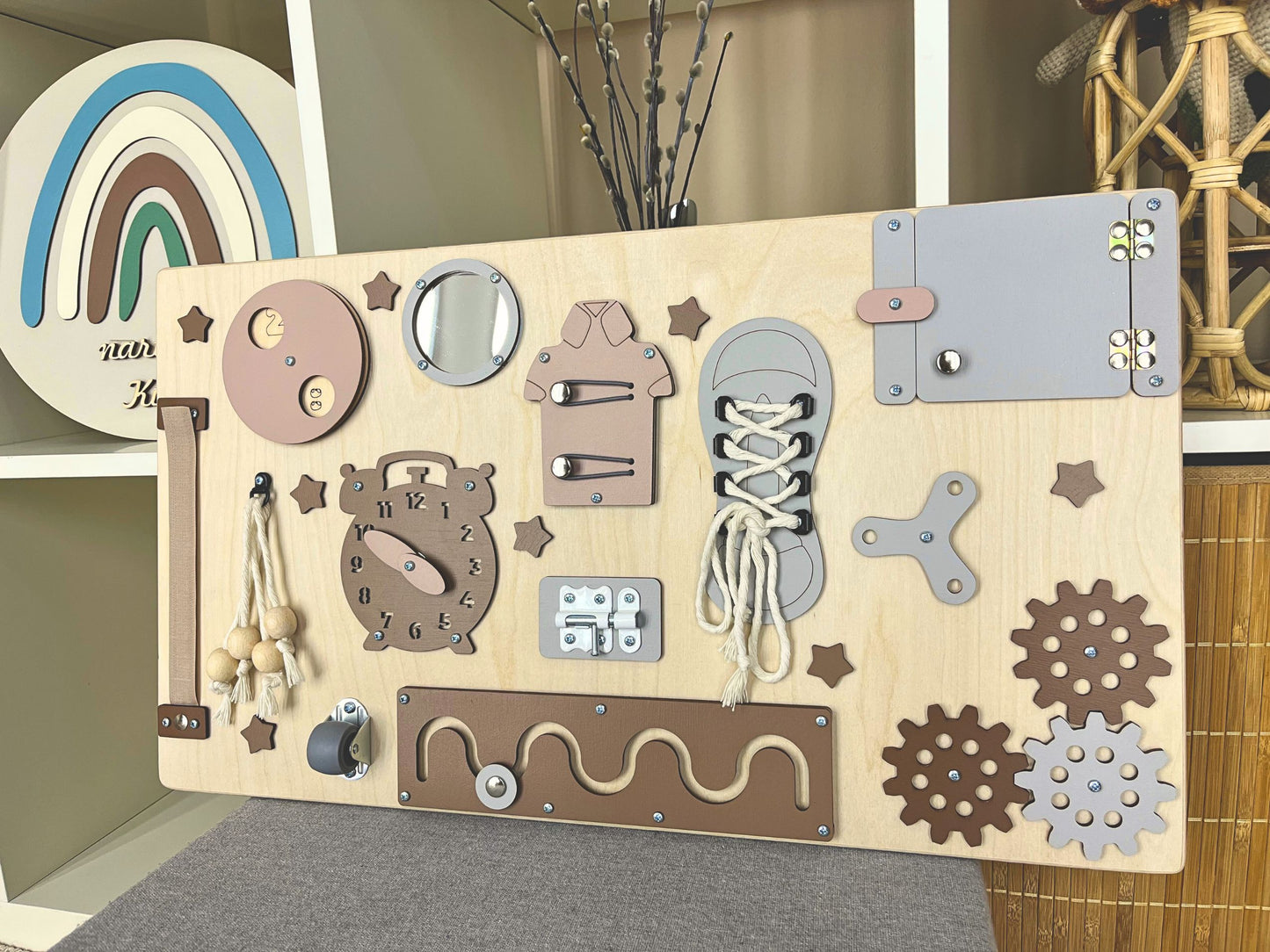 Travel Busy Board for toddlers 60x30 cm (19x12 inch)