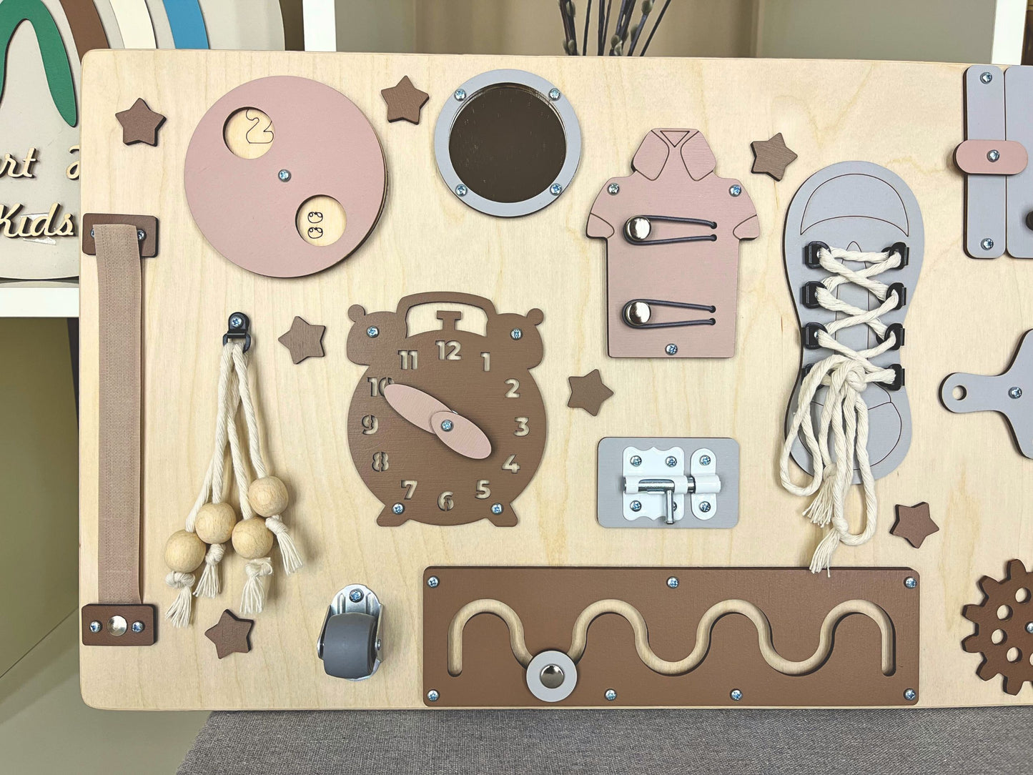 Travel Busy Board for toddlers 60x30 cm (19x12 inch)