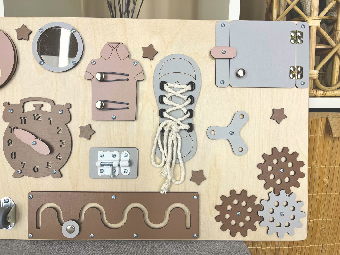Travel Busy Board for toddlers 60x30 cm (19x12 inch)