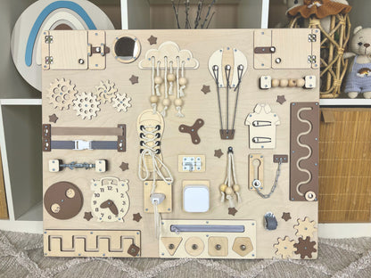 Handmade busy board for toddlers