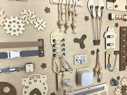 Handmade busy board for toddlers