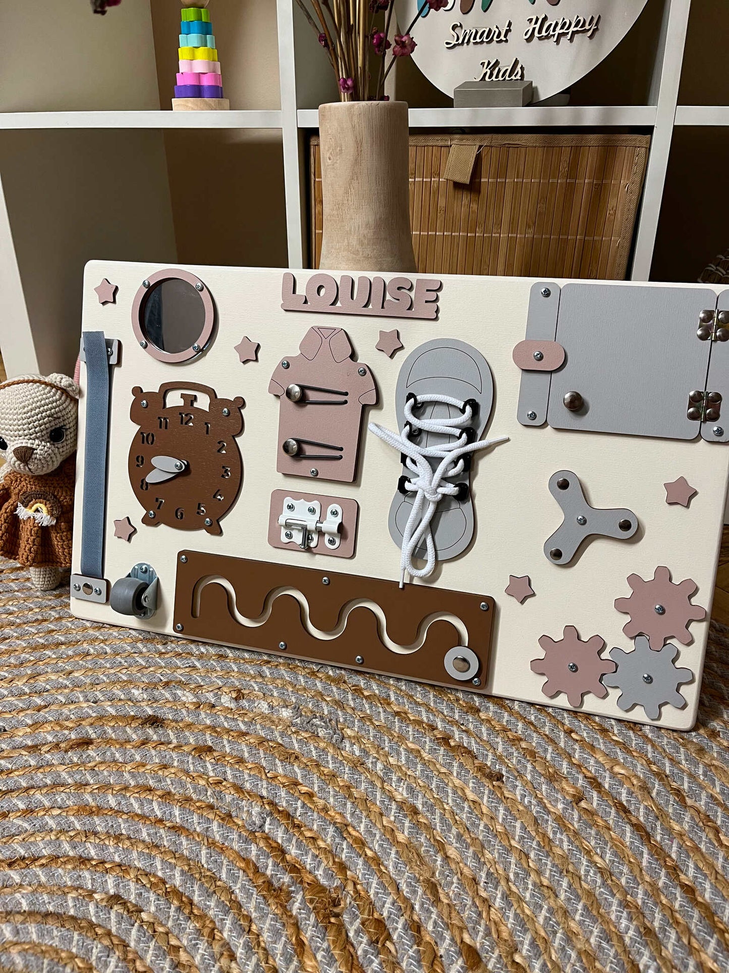 Kleines Busy Board für Kleinkinder 50x30 cm