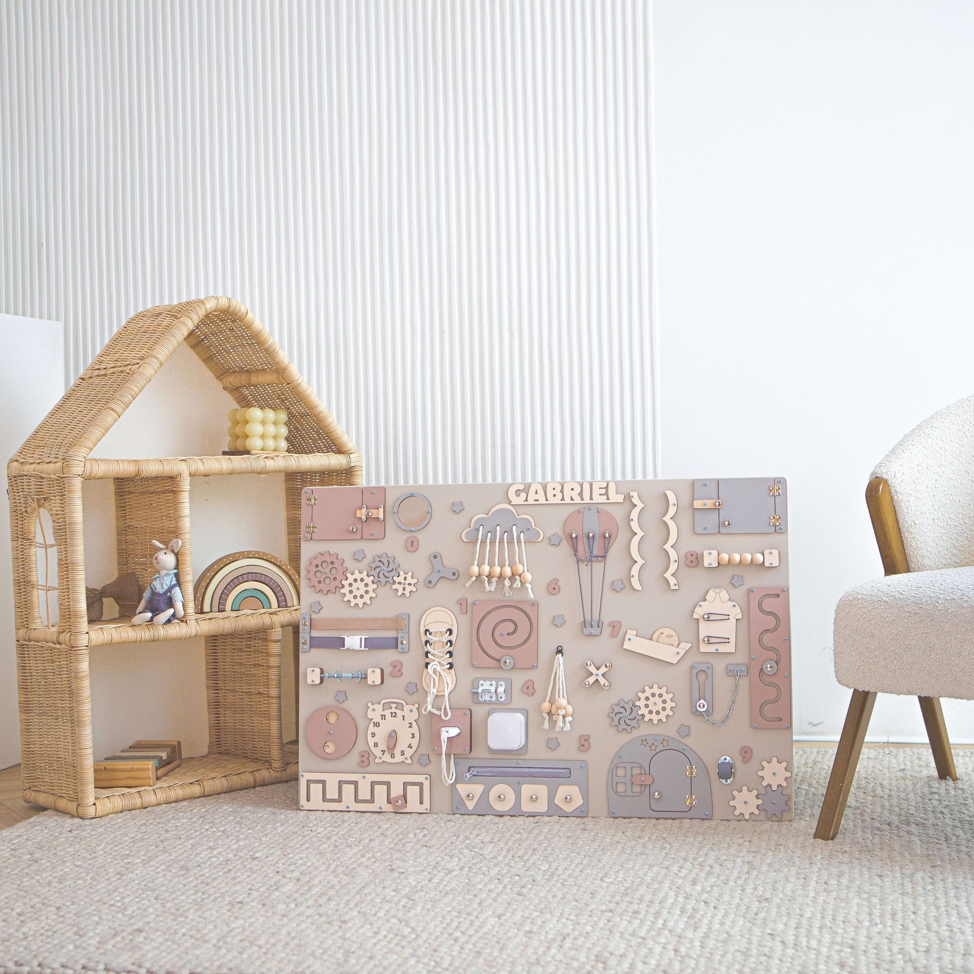 xxl pastel busy board for toddlers